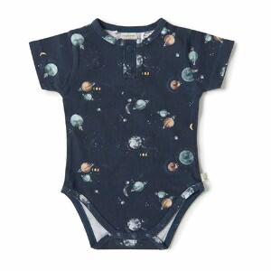 Snuggle Hunny Kids Organic Cotton Short Sleeve Body Suit - Milky Way
