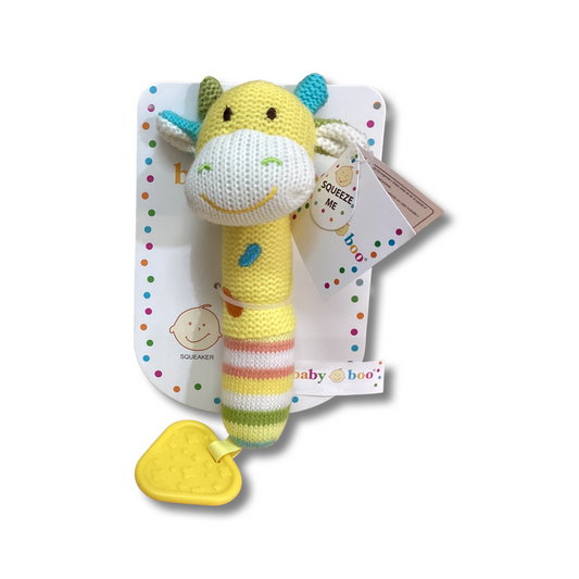 Yellow Cow  Squeaker Toy Baby Boo